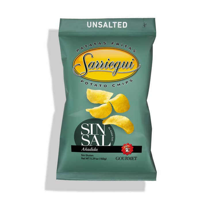 Chips Sarriegui - Vendita all'ingrosso Patatine - CHIPS SENZA SALE AGGIUNTO 150 G IN OLIO EXTRA VERGINE D'OLIVA