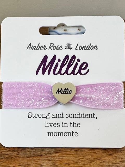 Millie Personalised Glitter Bracelet & Hair Band for wholesale by Gifted Wholesale Ltd