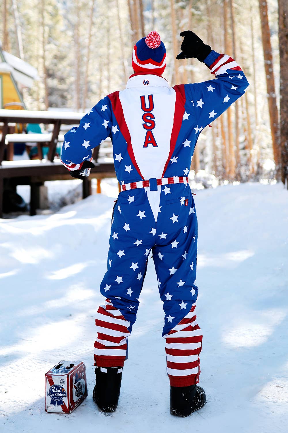 Tipsy Elves - Wholesale Ski Suit - Men's - Americana Snow Suit - Men's Patriotic USA Ski Suit4
