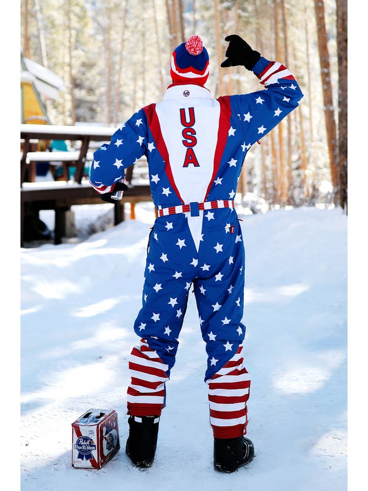 Tipsy Elves - Wholesale Ski Suit - Men's - Americana Snow Suit - Men's Patriotic USA Ski Suit4