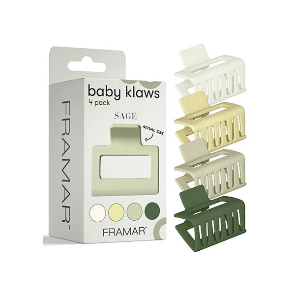 Framar Hair Brushes & Hair Accessories - Vente Pince à cheveux – femme - FRAMAR Pince à Cheveux Moyenne – Pince à Cheveux pour Femmes - Sauge