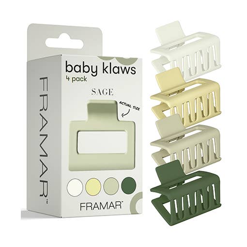 FRAMAR Medium Claw Clip – Hair Claw Clip for Women - Sage for wholesale by Framar Hair Brushes & Hair Accessories