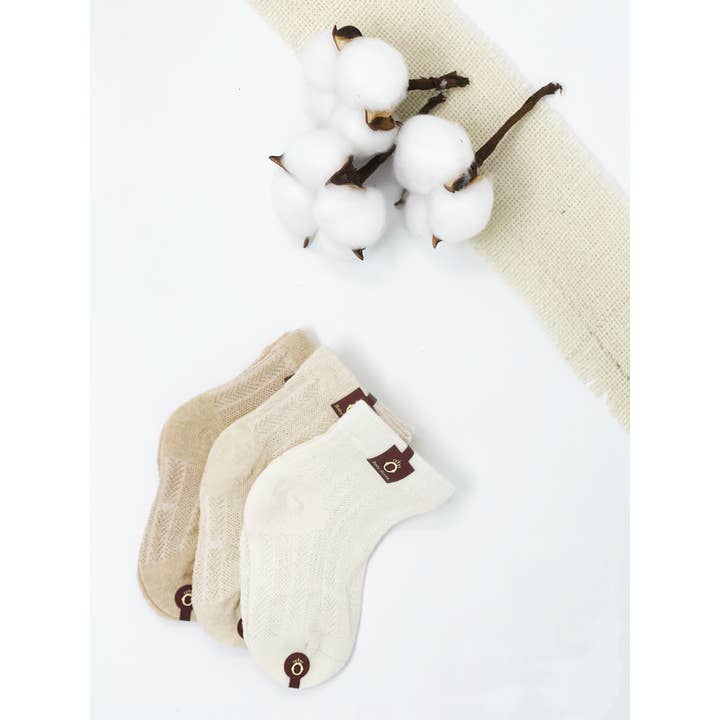 Organic Cotton Baby Socks- Three Pack for wholesale by Snugs Baby