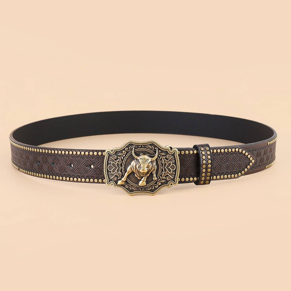 ACCITY - Wholesale Belt - Women's - WESTERN DENIM BELT WITH ENGRAVED EMBOSSING_CWABE04135