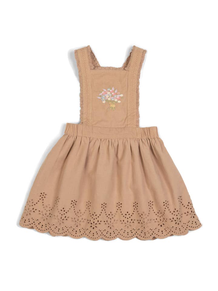 Elea | Klänning i anglaise bomull i corduroy | Wistful Mauve för wholesale av Lepela