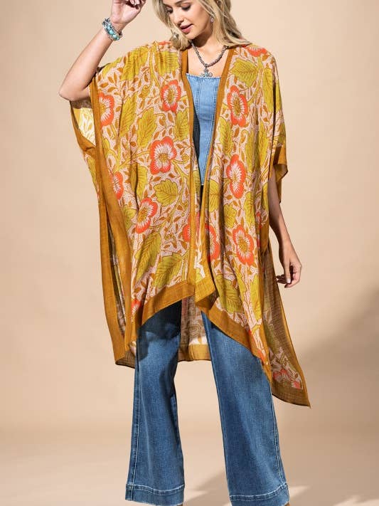 Vintage Floral Print Kimono for wholesale by Urbanista