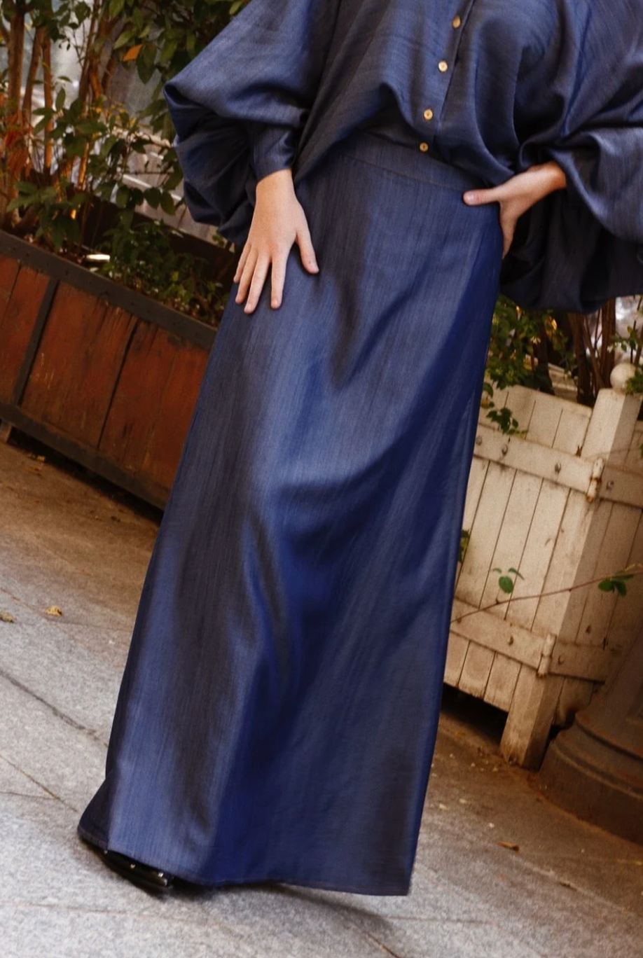 Hortence – Saia - Mulher por atacado – Saia de Tencel (Lyocell)0