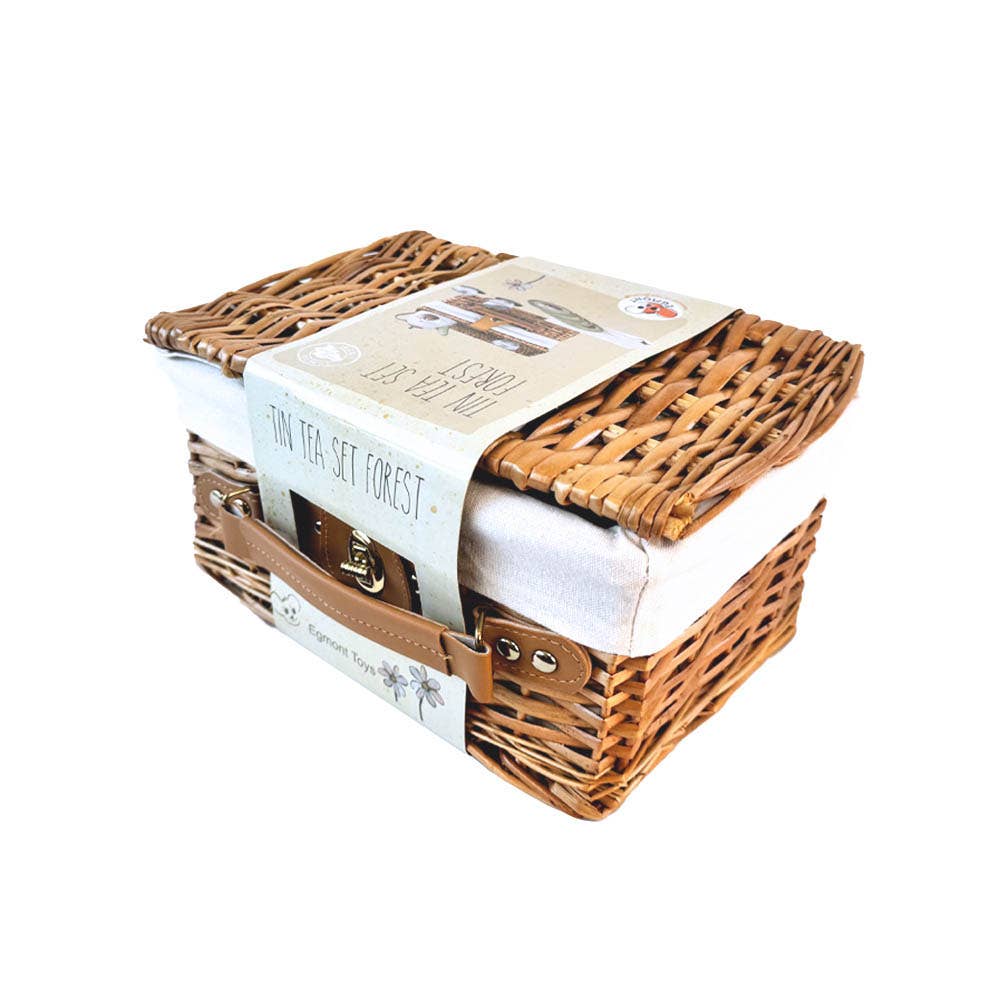 Egmont - Wholesale Toy Set - Kids - Forest Tin Tea Set In a Wicker Case15
