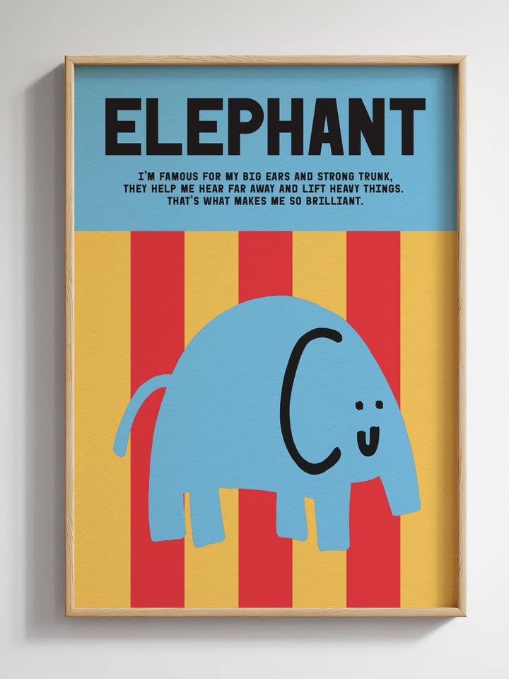 Kunsttryk — Elefant for engroshandel hos SANDERS DE ROEPER