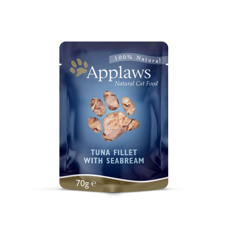 Finest Petfoods – wholesale Husdjursfoder – Katt – Applaws CAT QUICK SERVE Tonfisk & Seabream 70 gr.