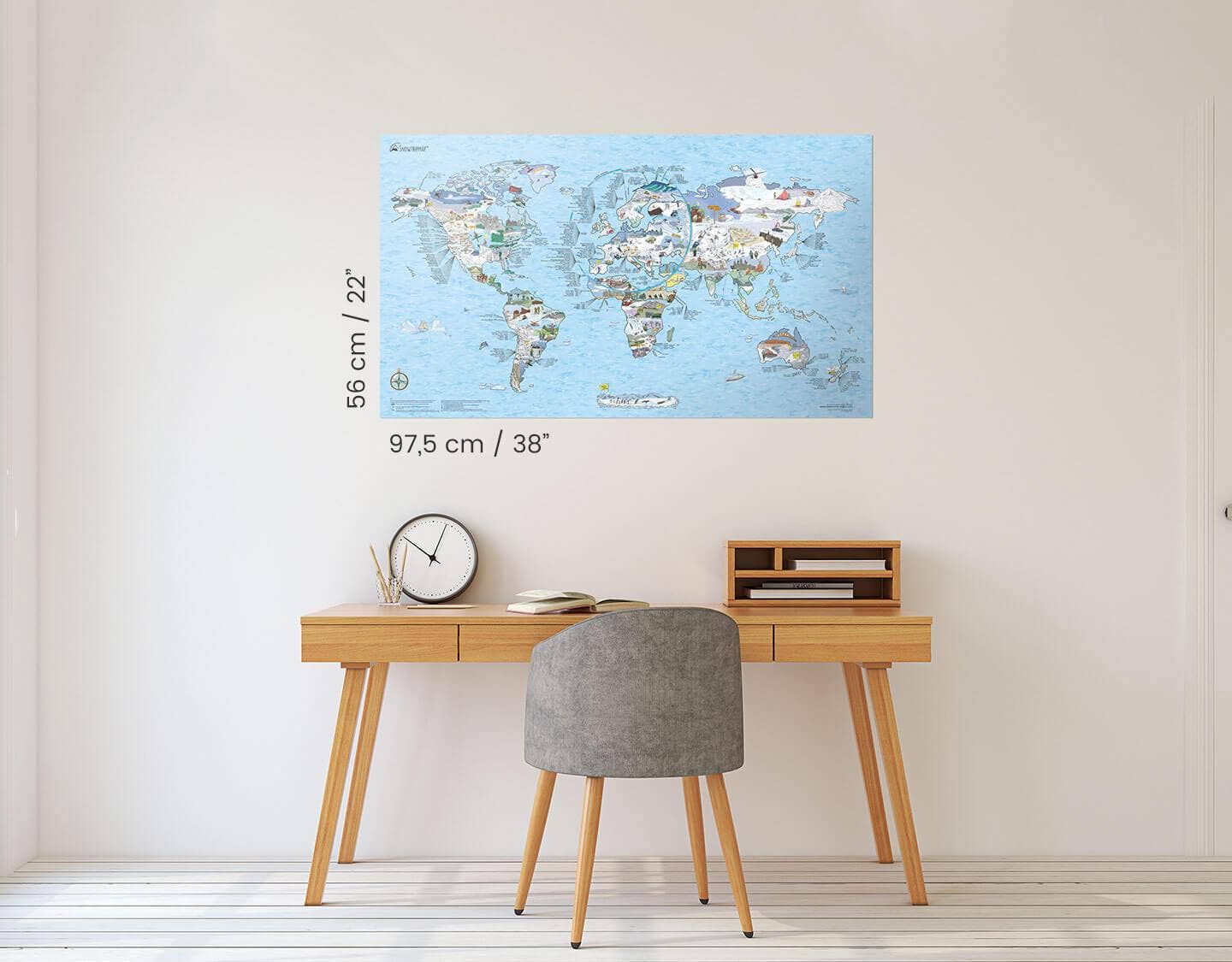 Awesome Maps - Wholesale Map - Snowtrip Map | World Map with 400 Ski and Snowboard Resorts9