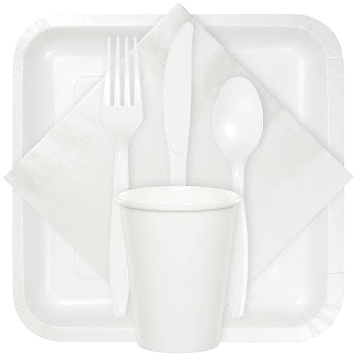 Bulk Party Decor - Wholesale Disposable Spoon - Bulk White Plastic Spoons (288 per Case)2