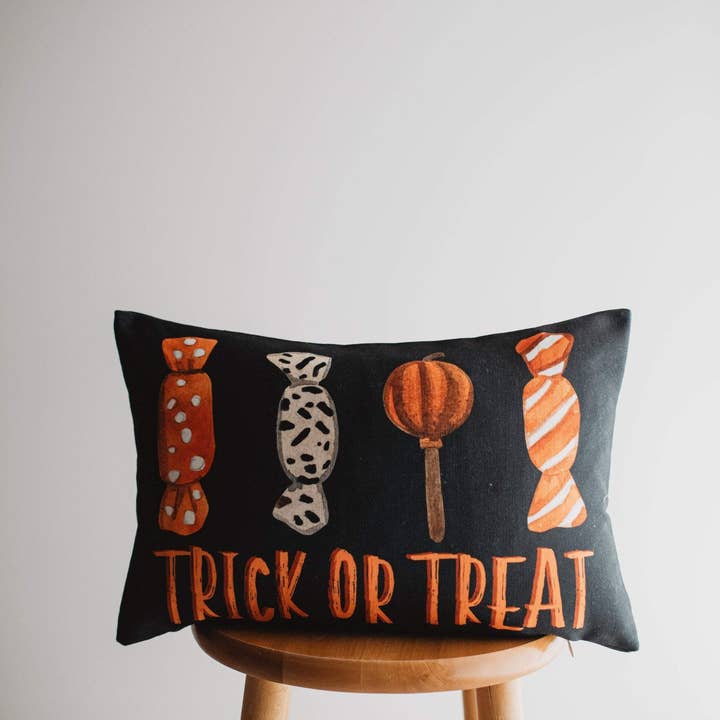 UniikPillows - Venta al por mayor Funda de cojín - Funda de almohada de caramelo truco o trato | fundas de almohada de Halloween | Decoración de otoño | Decoración de habitaciones | Almohadas decorativas | Regalo para ella | Almohadas de sofá8