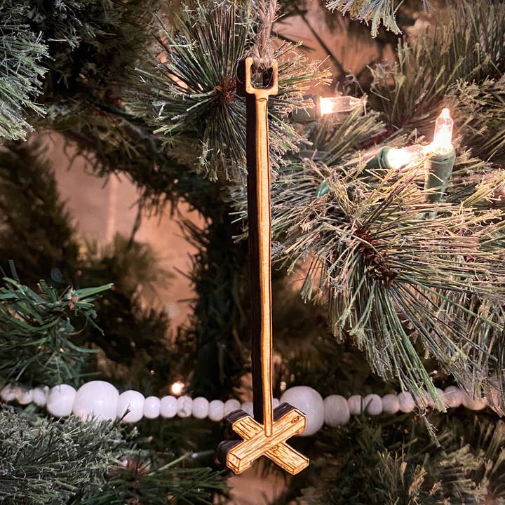 Bastone festivus ornamento natalizio in legno per la vendita all'ingrosso da parte di Tree YoSelf