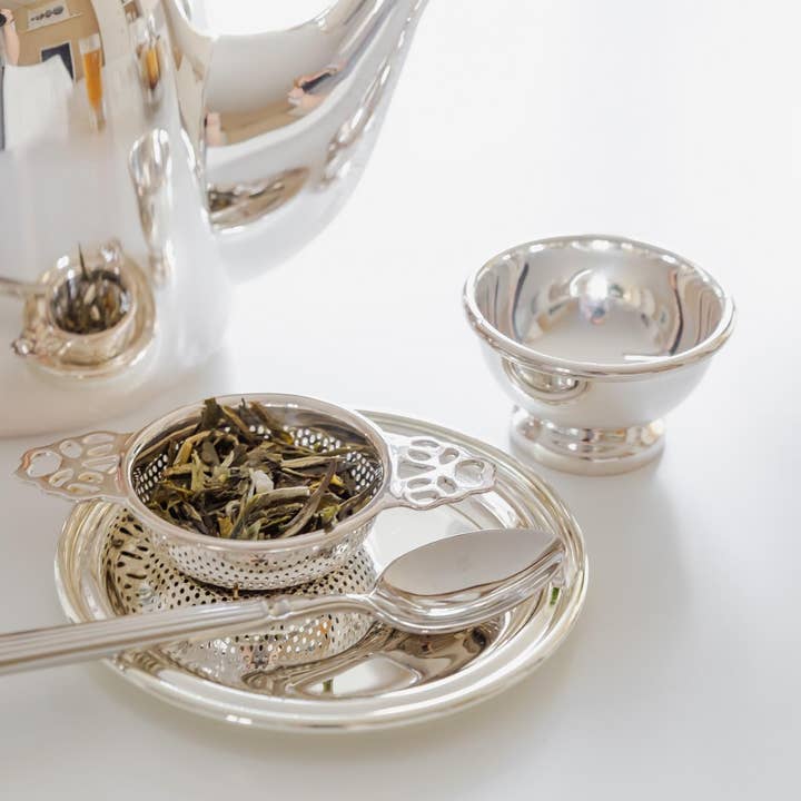 EDZARD – Engroshandel Tesi – Assam Tea Infuser med Holder, Heavy forsølvet7