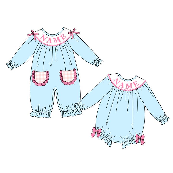 Collection de barboteuses brodées personnalisées avec nom pour la Saint-Valentin 2026 pour la vente par Auraquise