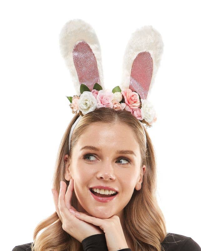 KBW Global Corp. - Wholesale Fashion Headband - Unisex - Floral Bunny Ear Headband0