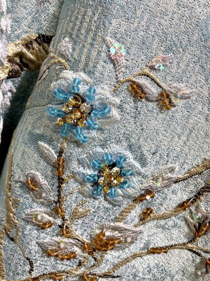 Productseeker - Wholesale Dress - Women's - CT102Y Hand-beaded Floral Windbreaker With Round Neck Charm16