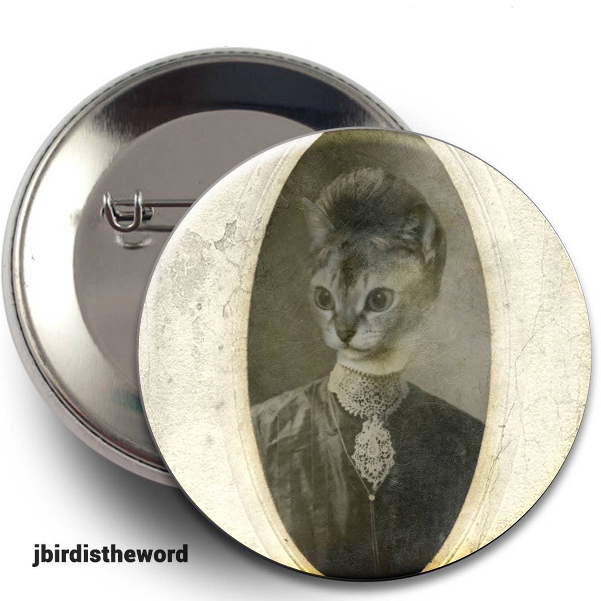 The Wild Oddisorium - Vente Épinglettes/boutons - Boutons de chat, épingles, badges, points de vente, chats drôles dans les vêtements, mignon11