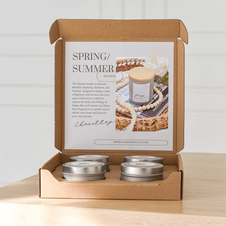 Spring + Summer Sample Set for wholesale by Chari Candle Co.