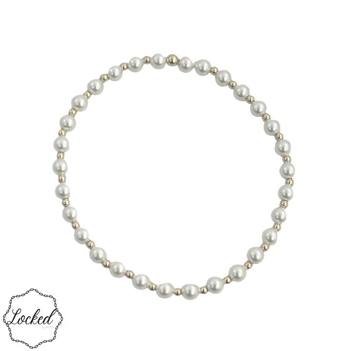 Gold Filled | Glass Pearl 33 for wholesale by Locked by Lula 'n' Lee