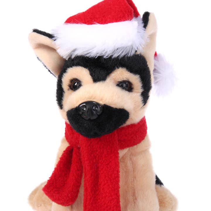 Peluche de Perro Navideño de 12″ con Bufanda Personalizada | Juguete de Peluche Festivo para venta al por mayor de Plushland