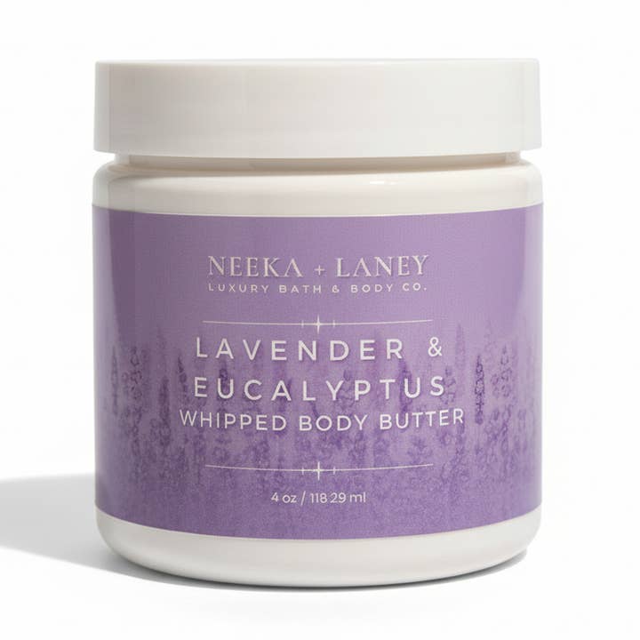 NEEKA + LANEY WHIPPED SHEA BUTTER EUCALYPTUS & LAVENDER 4oz for wholesale by NEEKA + LANEY