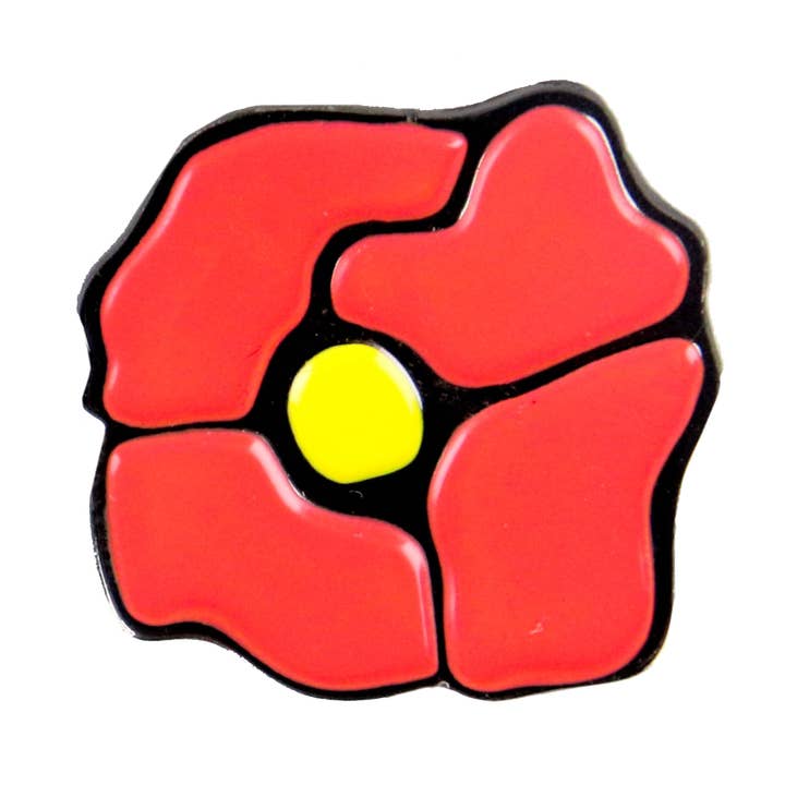 Épinglette en émail Poppy pour la vente par Oh, Hello Paper & Gifts