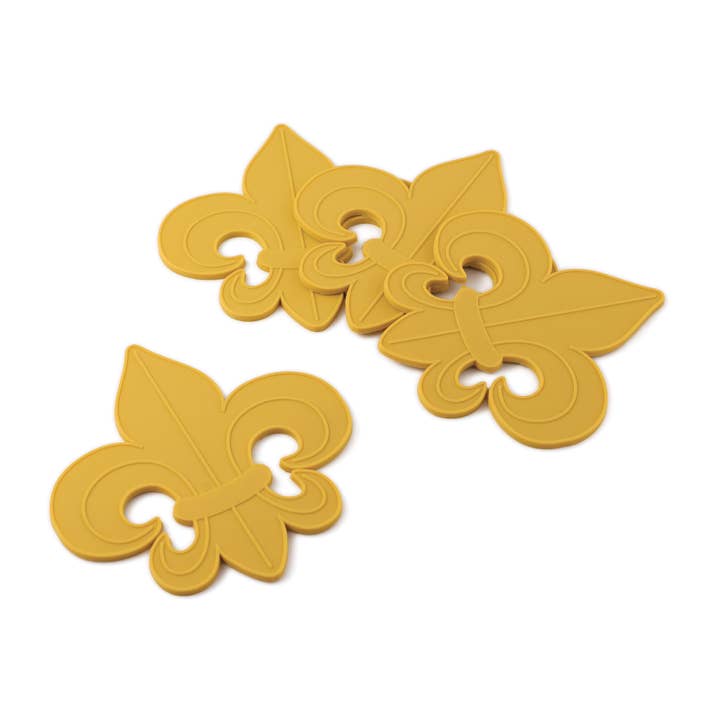 Supreme Housewares - Wholesale Coasters - Fleur-de-lis Silicone Coaster - Set of 4