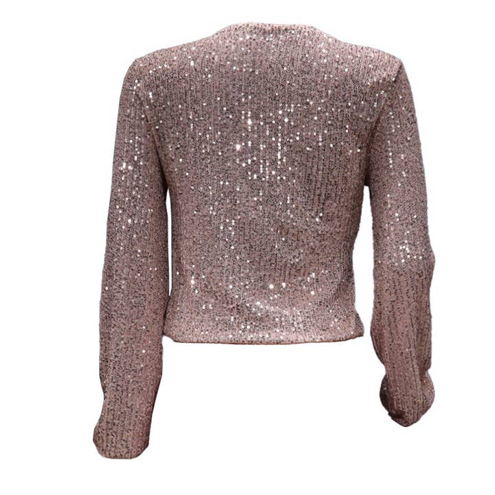 HIDDENBRAND - Wholesale Blouse - Women's - Trendy Beaded Sexy Balloon Sleeve Top