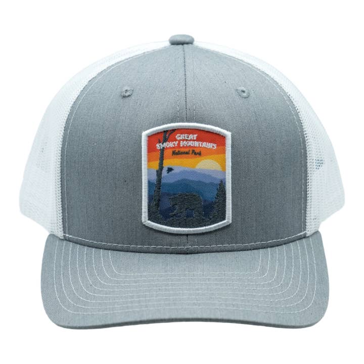 Nebiva - Wholesale Trucker Hat - Unisex - Great Smoky Mountains Trucker Hat (Heather Grey)1