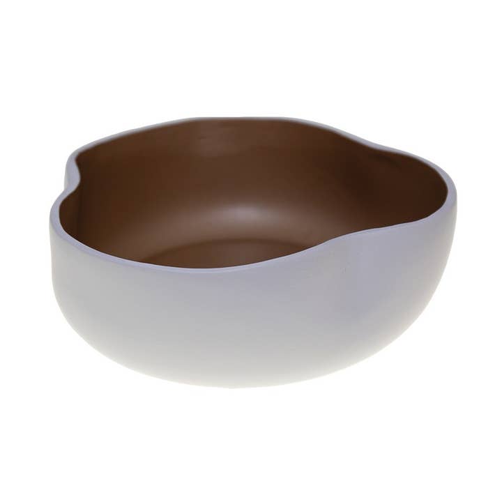 Hvid og gylden keramisk skål 20x20x8cm for engroshandel hos AULICA