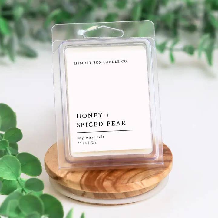 Honey + Spiced Pear - Soy Wax Melt for wholesale by Memory Box Candle Co.