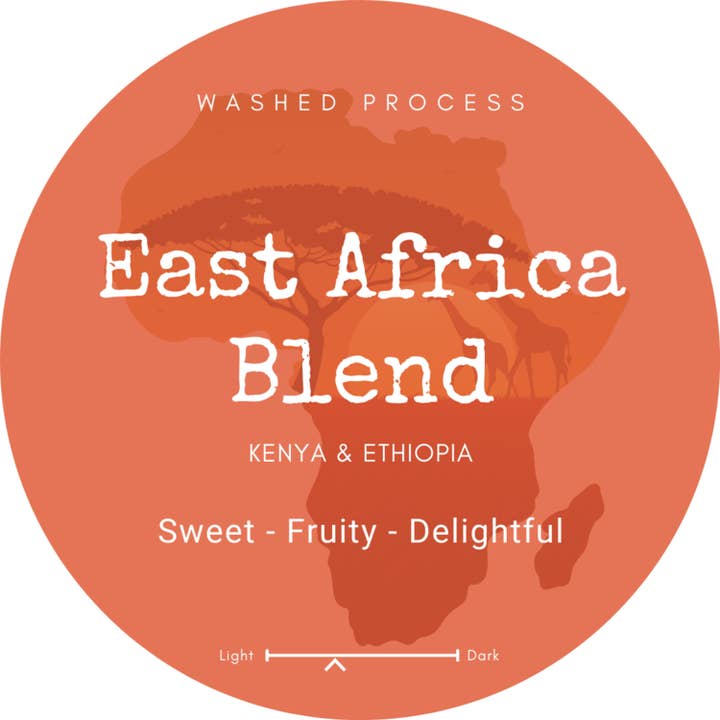 East Africa Blend 12 oz Whole Bean Coffee for wholesale by 6 Planes Coffee Roasters