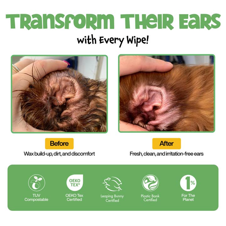 Roofus - Wholesale Pet Grooming Aid - Dog - Roofus Dog Ear Wipes | Fragrance Free | 100ct3