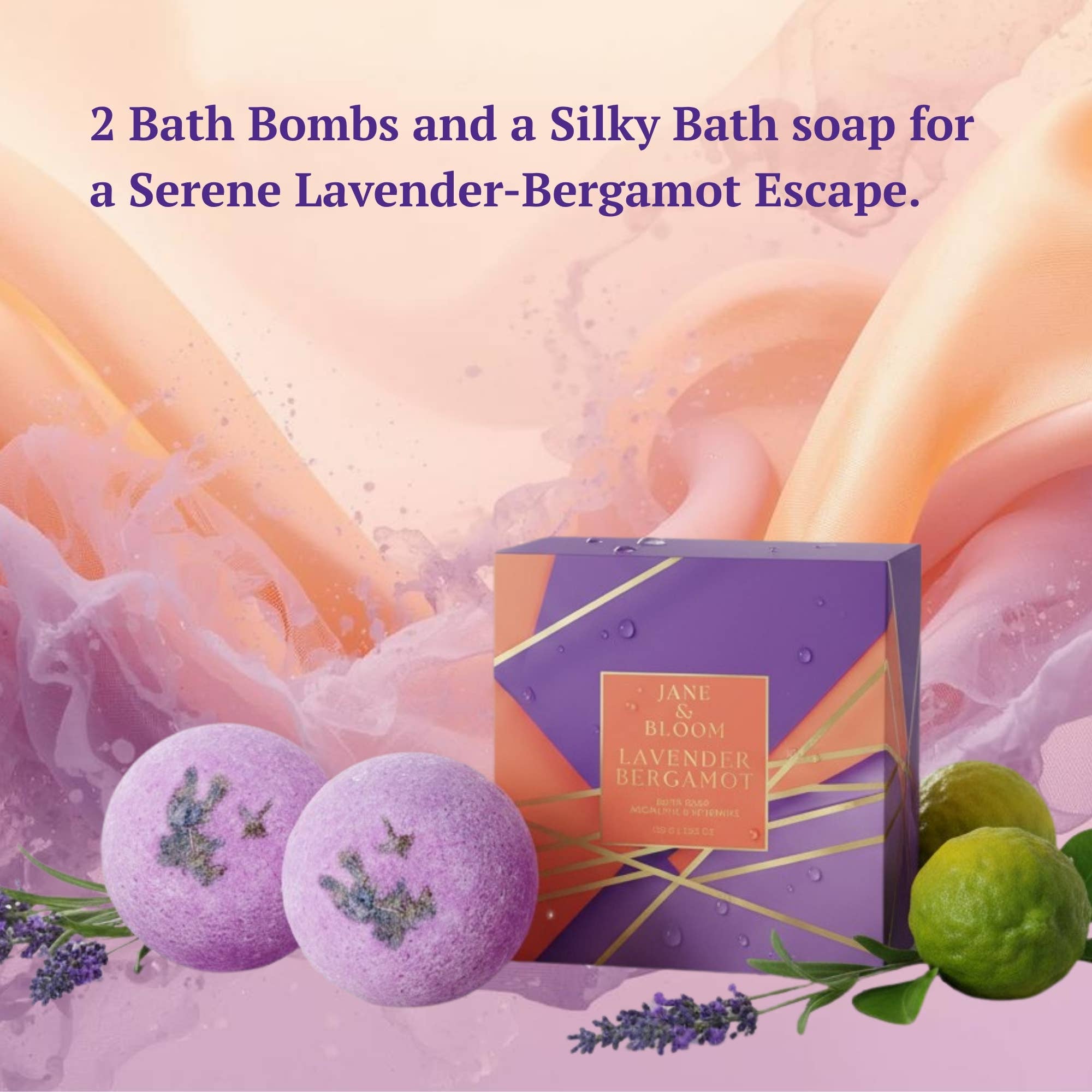Jane and Bloom USA - Wholesale Bath & Body Set - Lavender & Bergamot Spa Gift Set For Sample (1 box)4
