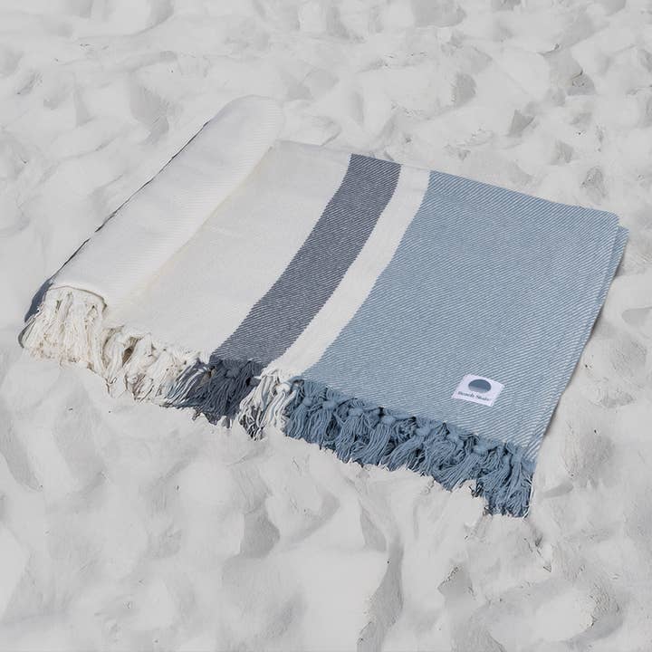 Beach State Oceanside Beach Blanket - High Tide Stripe for wholesale on Faire4