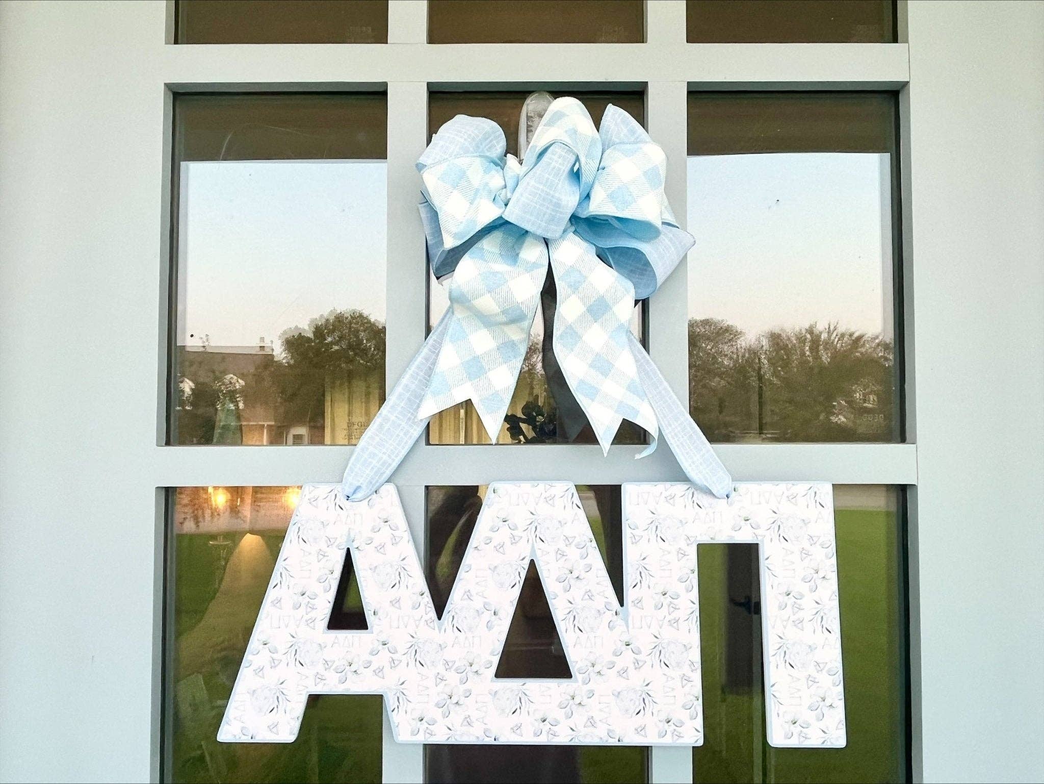 Front Porch Elegance - Wholesale Door Hanger - Alpha Delta Pi Door Hanger2