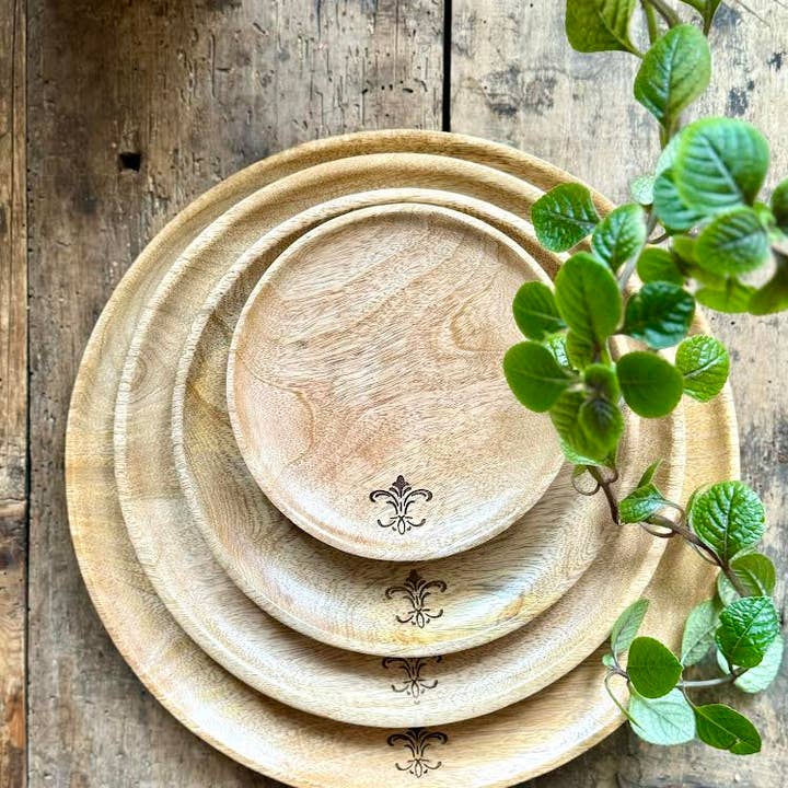 Handmade Mango Wood Plates for wholesale by Patina Vie