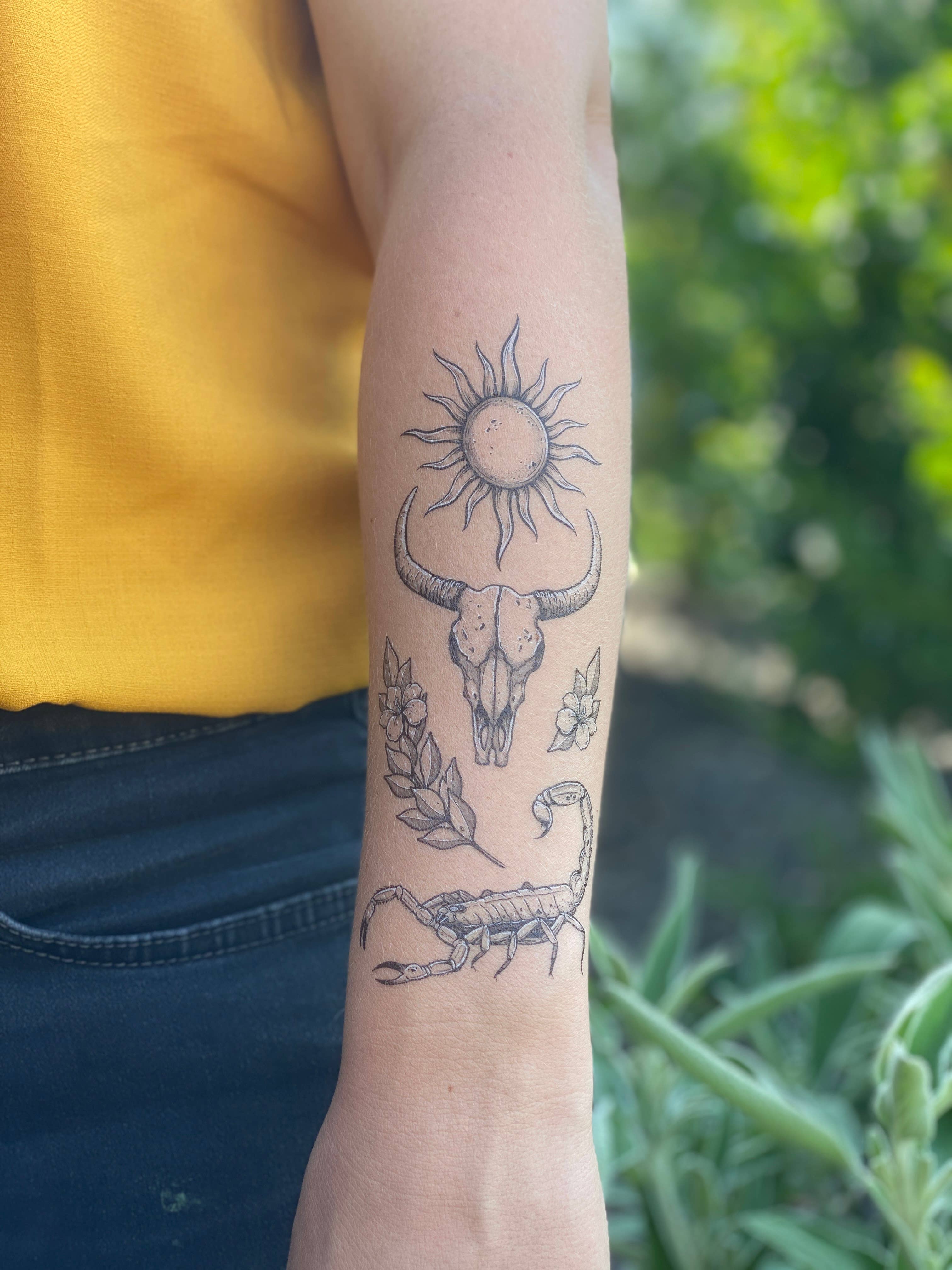 NatureTats - Wholesale Temporary Tattoo - Sunlit South Temporary Tattoo