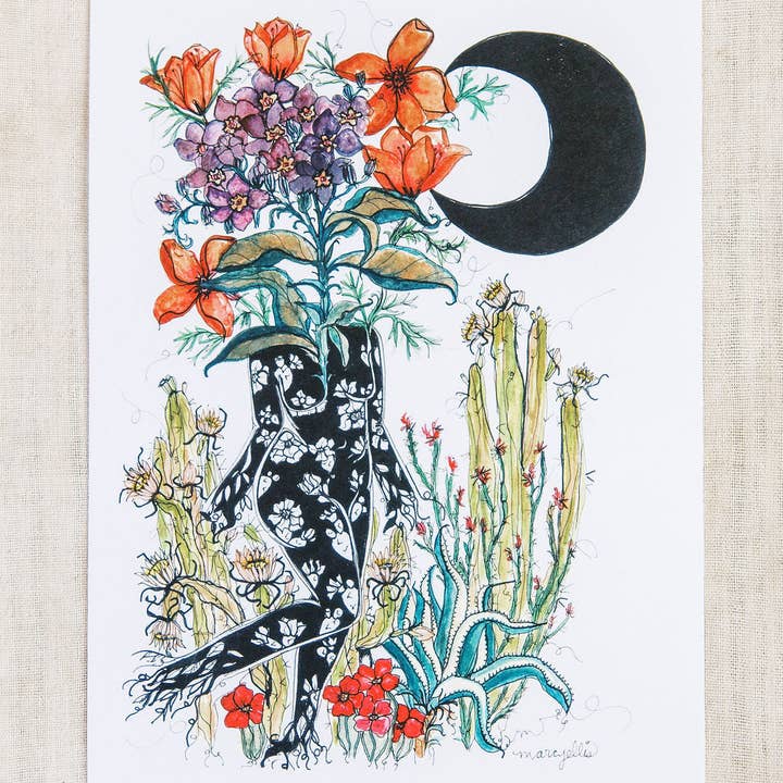 Marcy Ellis – Großhandel Kunstdruck – Königin der Resilienz Feminine Botanische Kunst Druck0