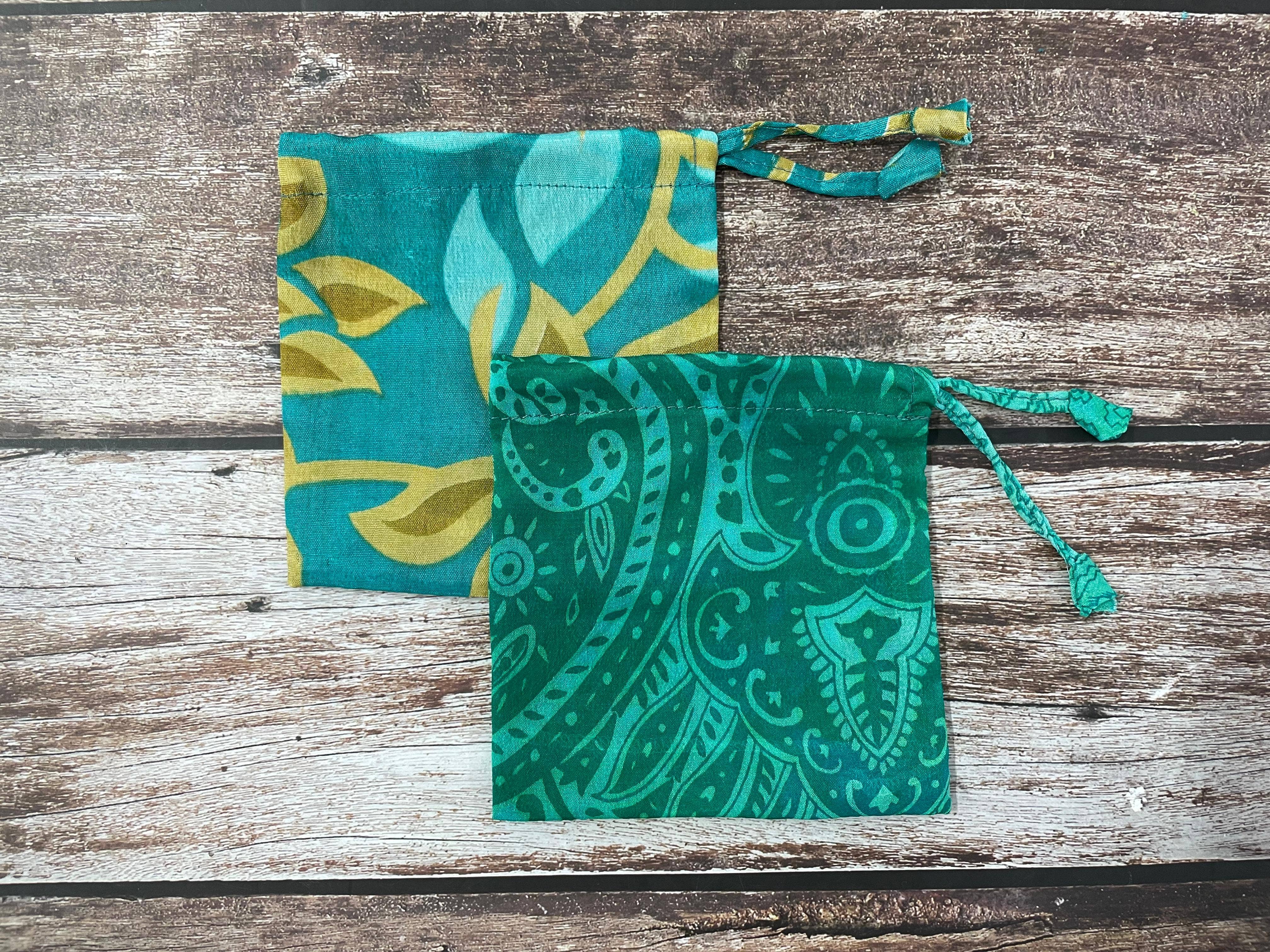 House of Kraft Jewelry & Accessories - Wholesale Gift Bag Set/Pack - Gift Pouches | Upcycled Silk Pouch | Pack Silk Gift Pouch44