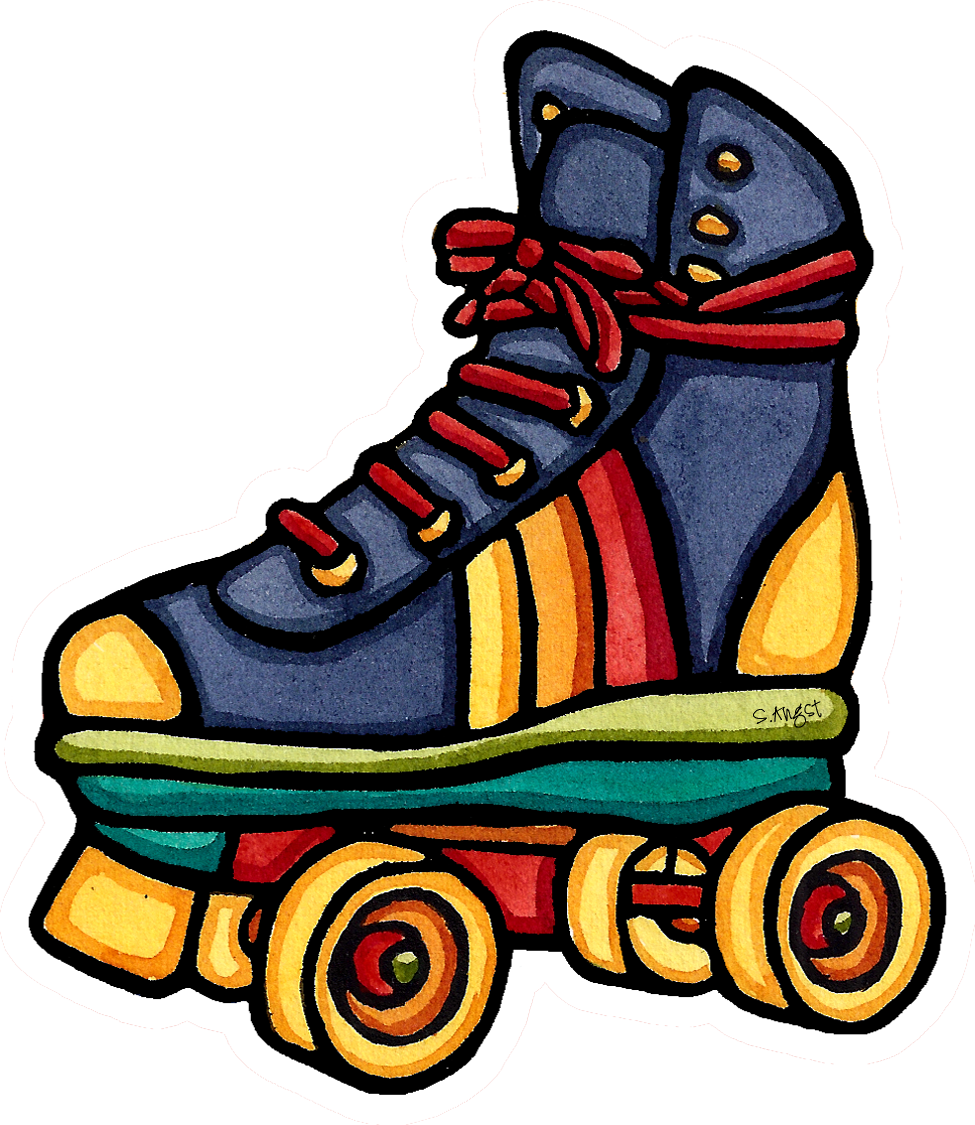 Sarah Angst Art - Wholesale Sticker - Vinyl Sticker Roller Skate1