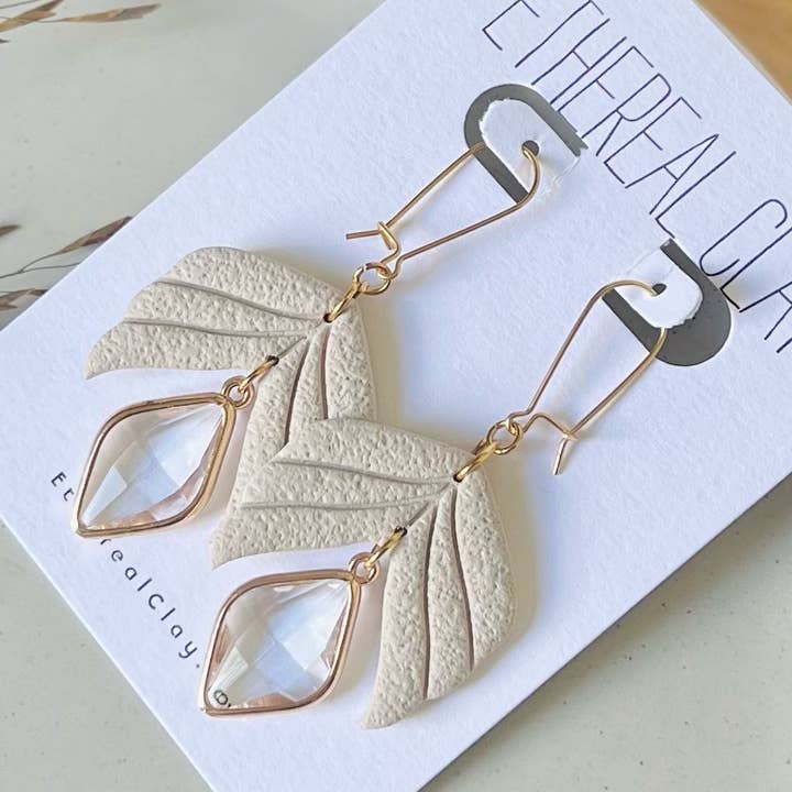 Ethereal Clay - Wholesale Dangle Earrings - Fall / Winter Clay Earrings, Textured Clay Earrings0