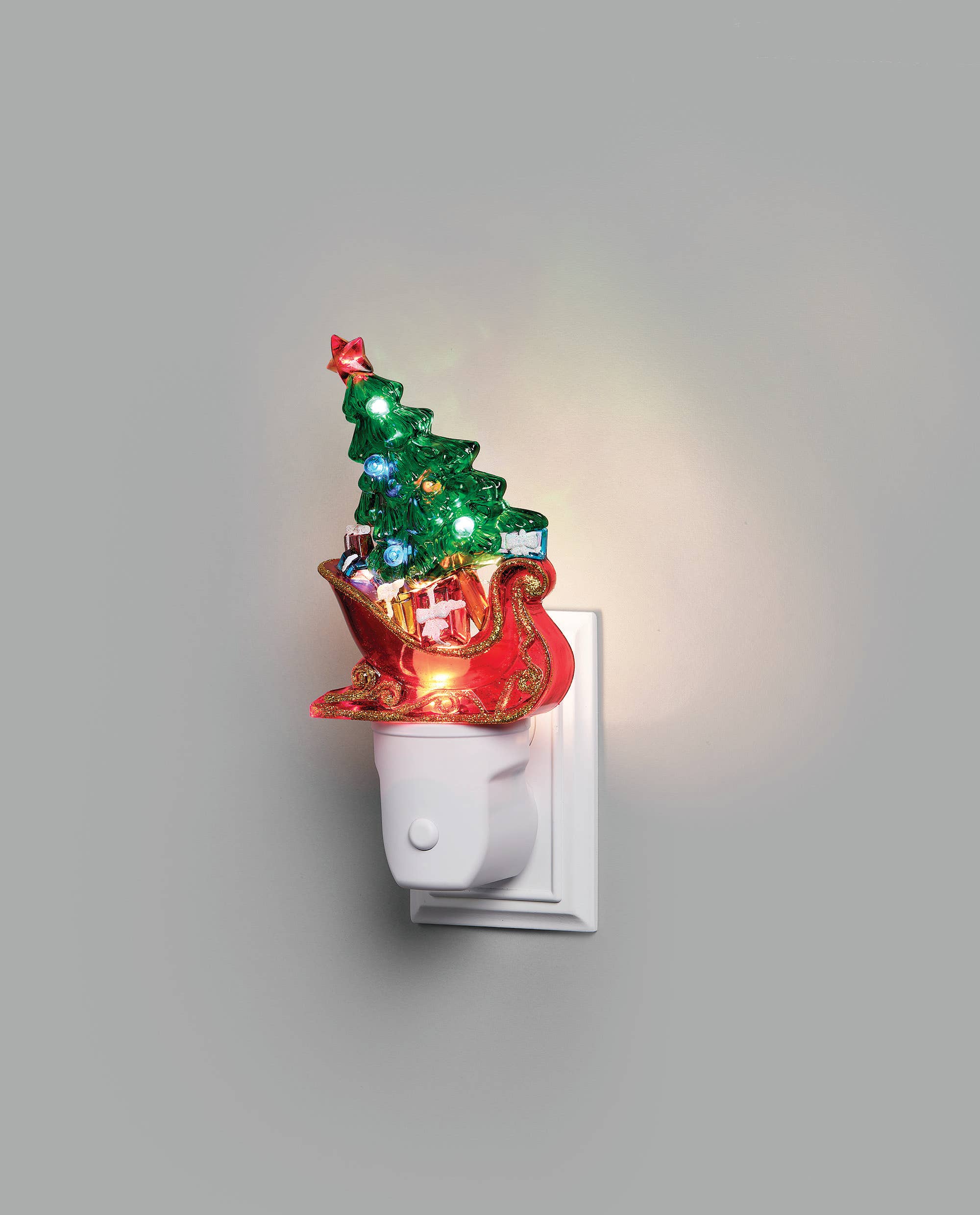 Roman - Wholesale Night Light - Sleigh Christmas Tree Night Light with Swivel Plug2