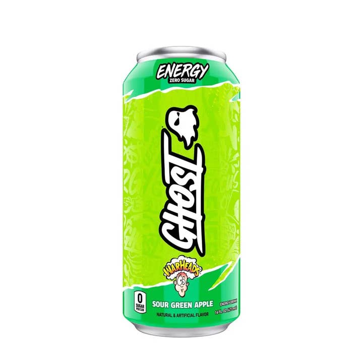 Echo Sales Canada - Wholesale Sports/Energy Drink - GHOST ENERGY WARHEADS Sour Green Apple- Sugar Free Energy Drink - 12-Pack, 16oz Cans