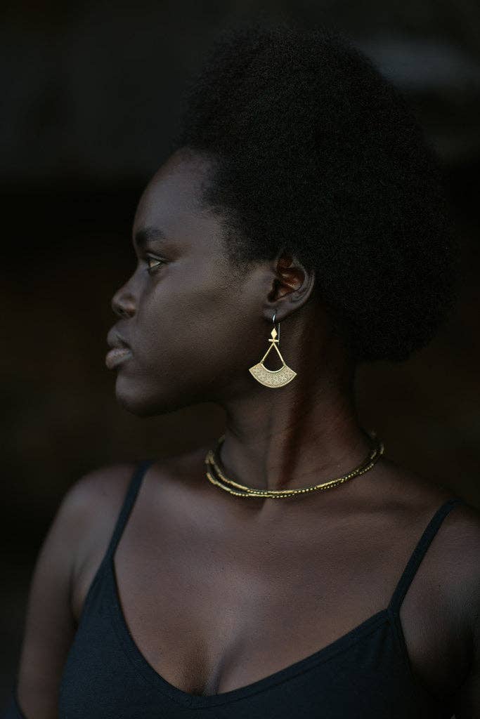 Nakila Collective - Vente Boucles d'oreilles pendantes - Boucles d'oreilles Sienna - Laiton3