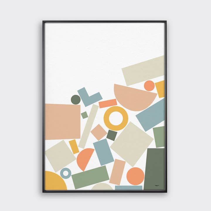 Stack 002, Impressão Artística Geométrica por atacado de Tom Pigeon