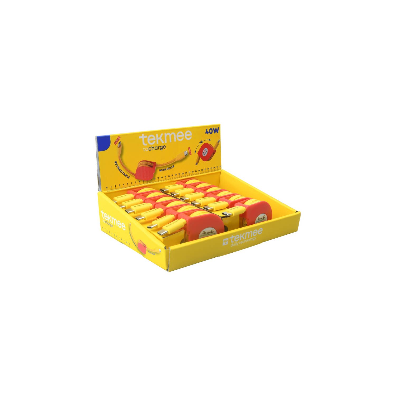 Tekmee - Wholesale Charging Cable - Tekmee 1M Type-C ↔ Type-C Retractable Cable