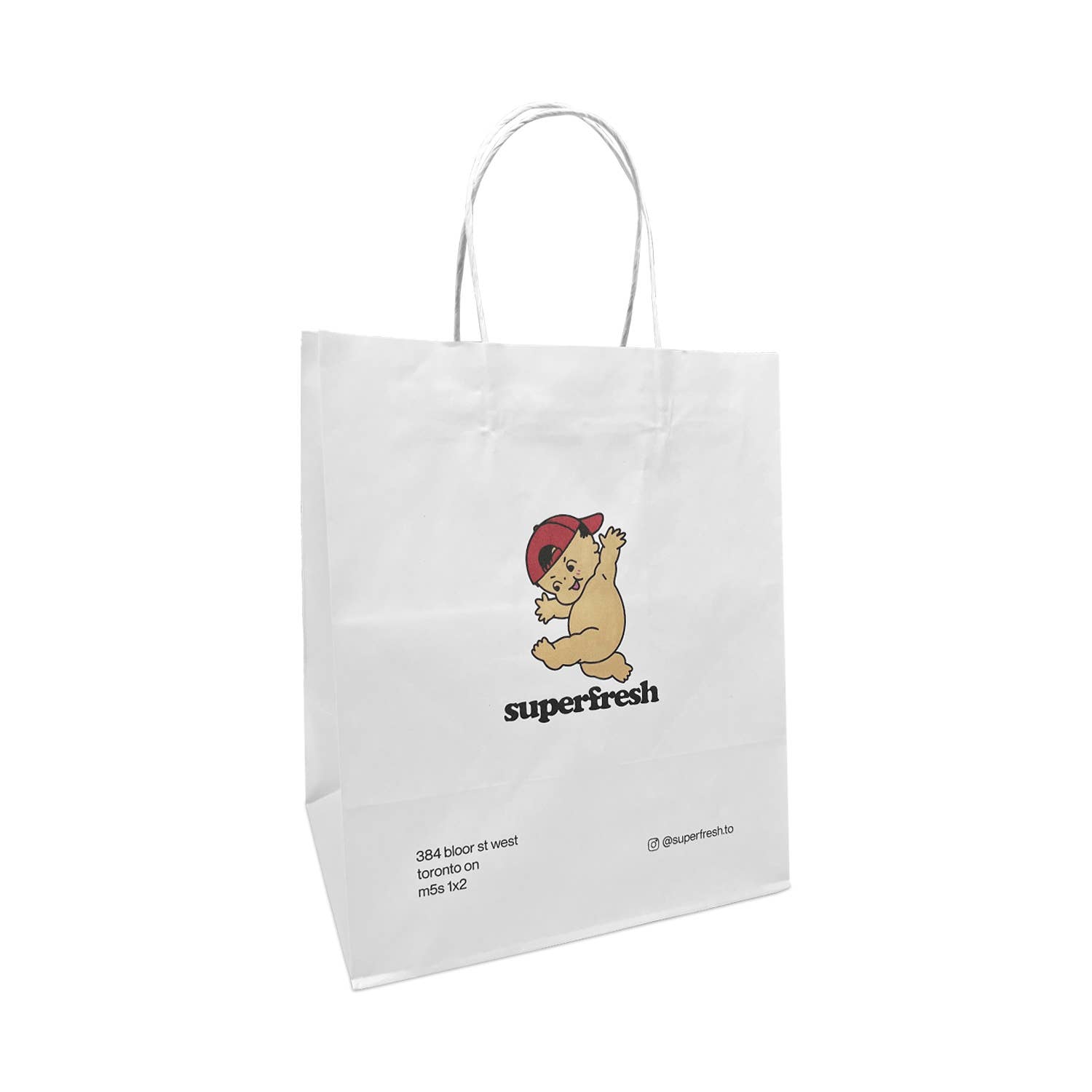 Kis Paper - Vente Pochette cadeau - Sacs en papier blanc Bistro 10x6,75x12 personnalisés2